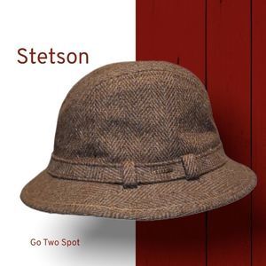 Vintage Stetson brown tan wool hat